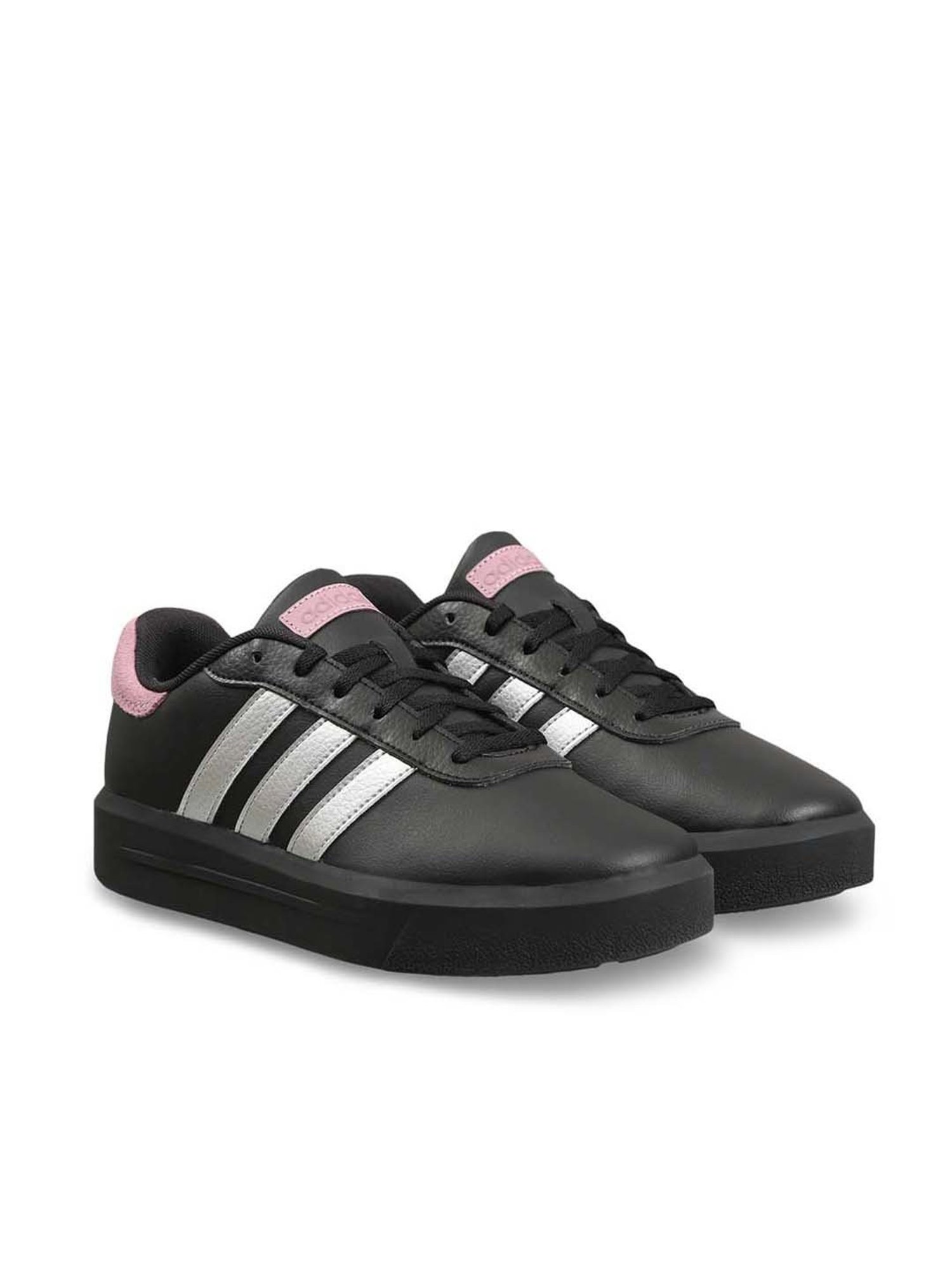 Adidas Women's Court Platform Black Skateboarding Shoes
