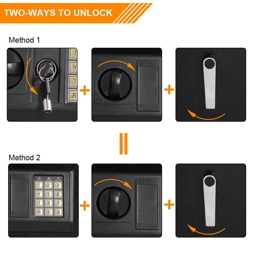 57" Mechanical 5  Safe Rifle Shot Security Box Case Electronic Lock