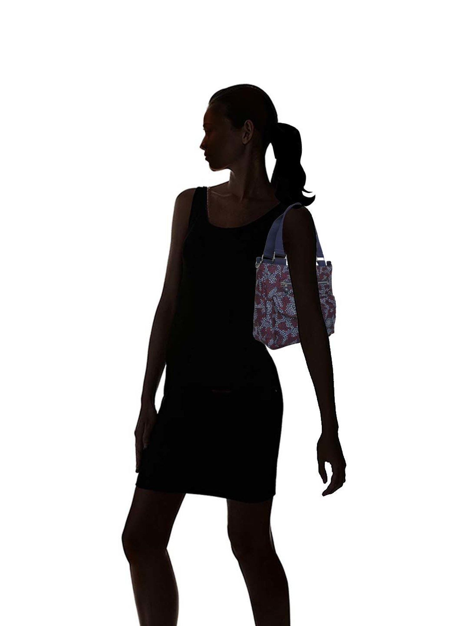 Baomi Blue & Red Printed Medium Shoulder Bag