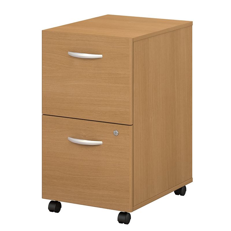 Bush Series C Light Oak 2 Drawer Mobile Pedestal - Assembled WC60352SU