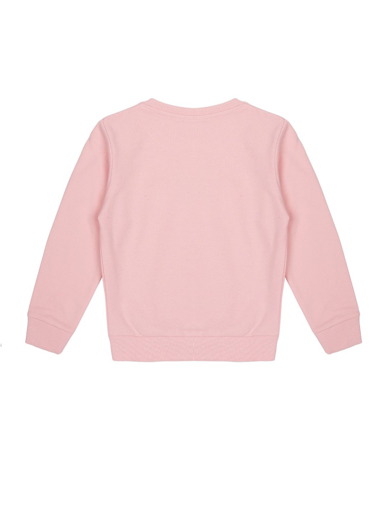 Plum Tree Kids Pink Unicorn Print Full Sleeves Sweatshirt
