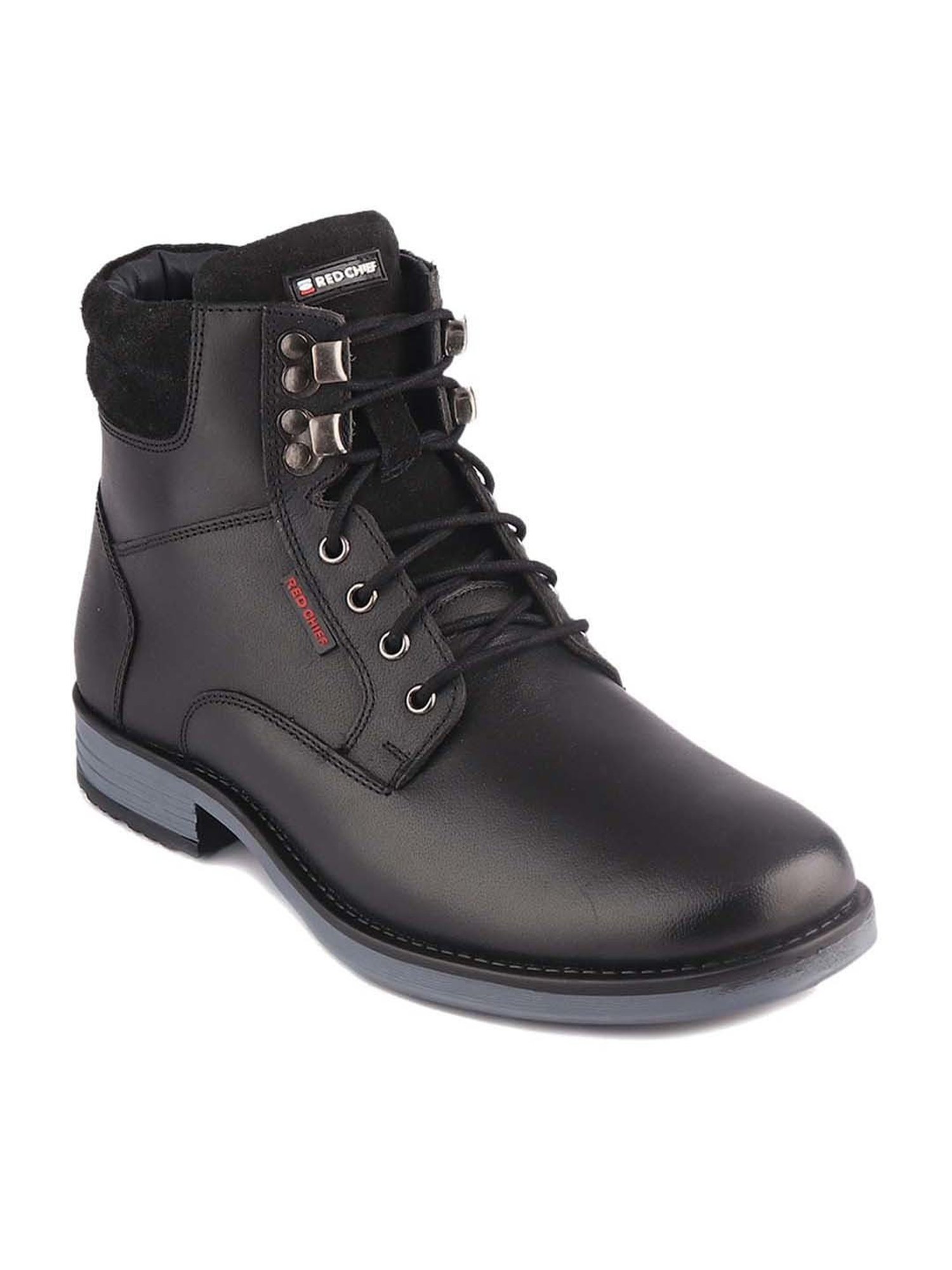 Red Chief Men's Black Derby Shoes