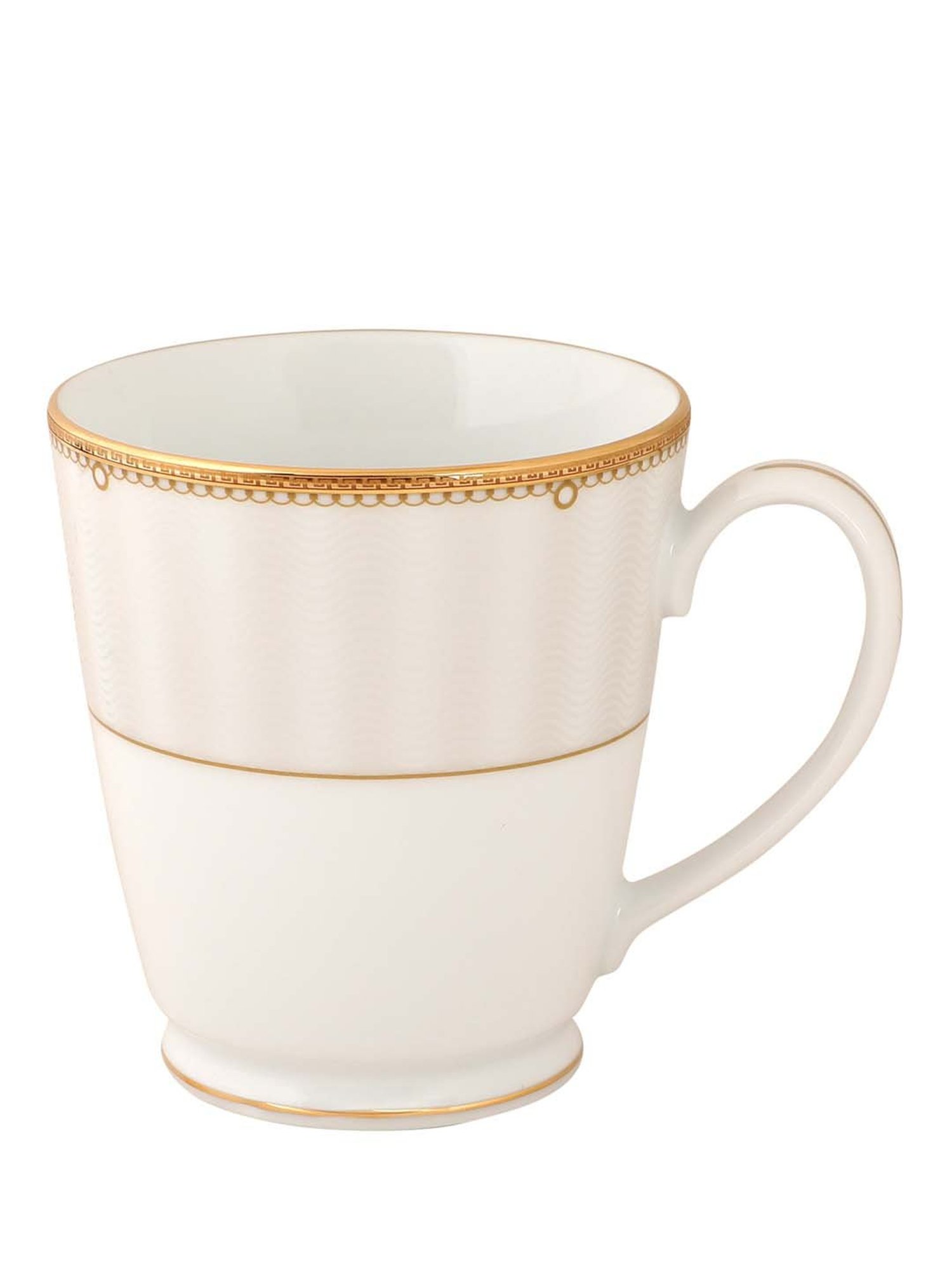 NORITAKE Hearth Off-White & Beige Porcelain Milk Mug (0.37 L) - Set of 1