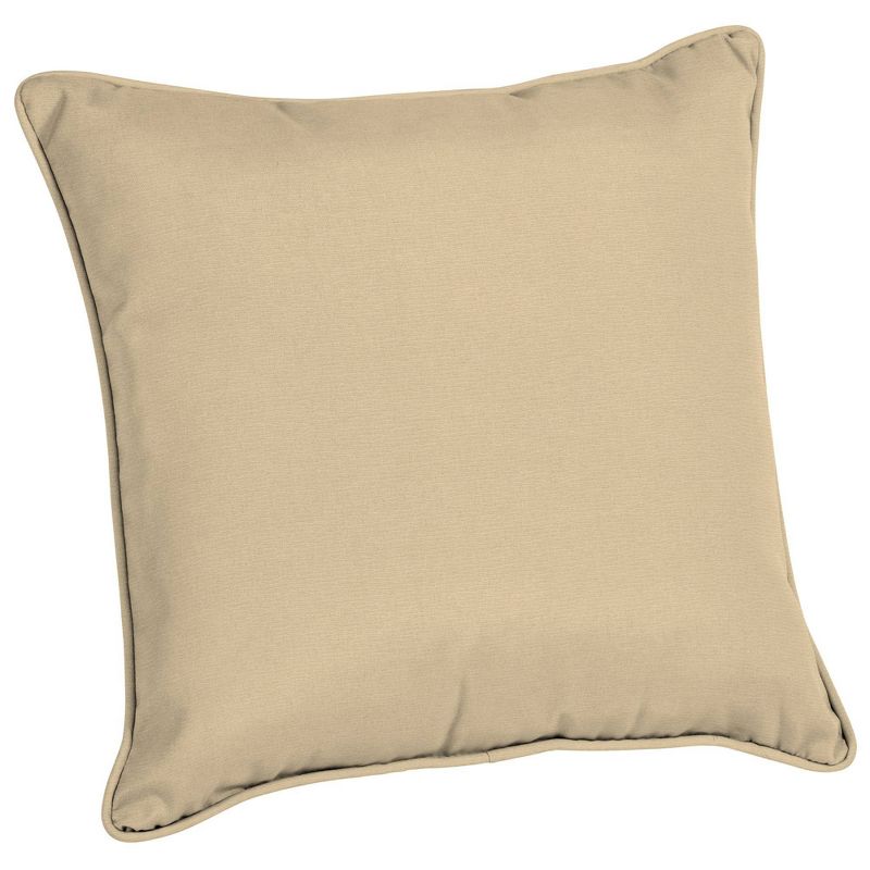 Acrylic Outdoor Throw Pillow Tan Linen - Arden Selections