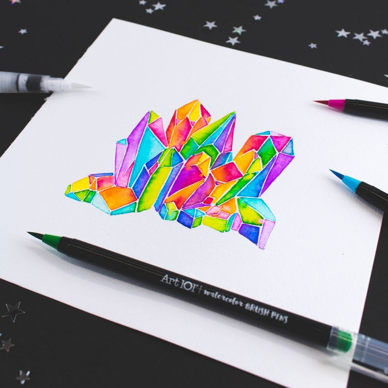 88pc Watercolor + Drawing Art Set in Wood Case - Art 101