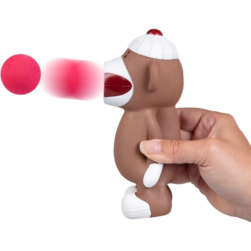 Hog Wild Sock Monkey Popper Toy, Shoots Foam Balls!