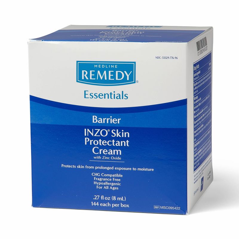 Medline Zinc Oxide Barrier Cream 8 ml Packs - 144ct