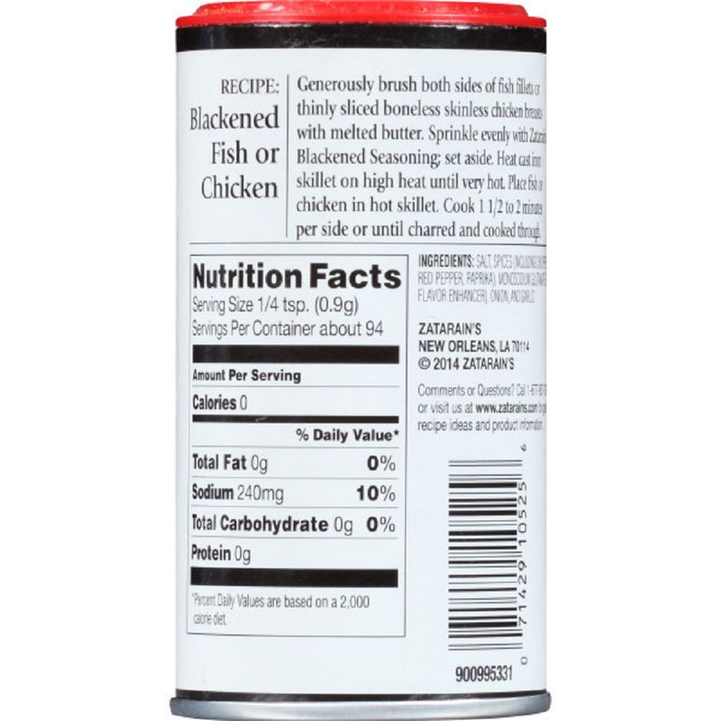 Zatarain's Blackened Fish Seasoning 3oz