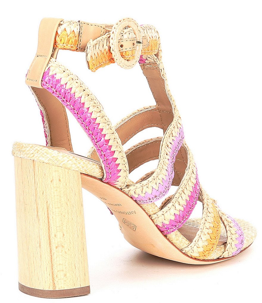 Antonio Melani Gwindolin Raffia T-Strap Dress Sandals