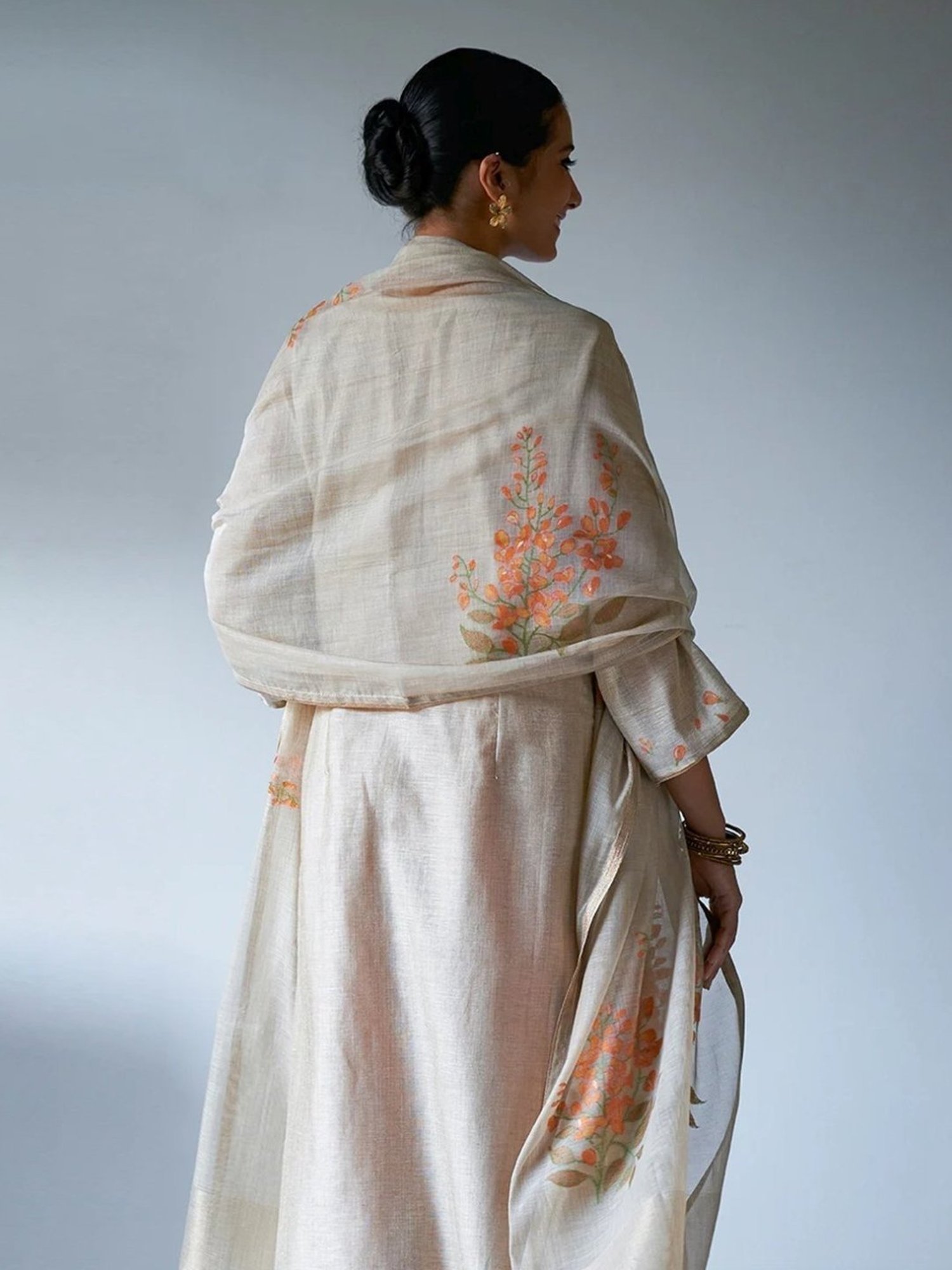 Ganga Fashions Beige Saadagi Woven Kurta with Pant and Dupatta