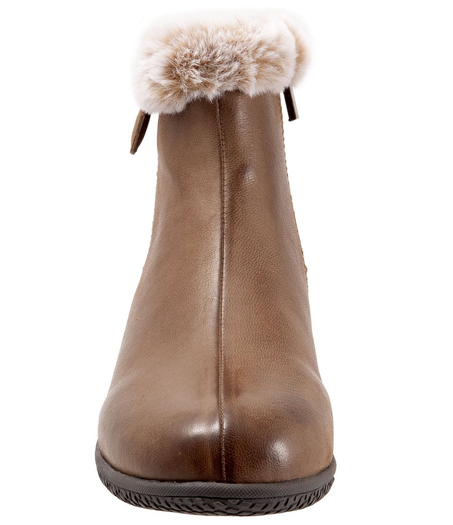 SoftWalk Helena Faux Fur Lined Leather Booties