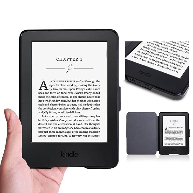 Case for Kindle Paperwhite Prior to 2018(Model No.EY21 or DP75SDI) - PU Leather Case Smart Protective Cover Only Fits Old Generation Kindle Paperwhite Prior to 2018