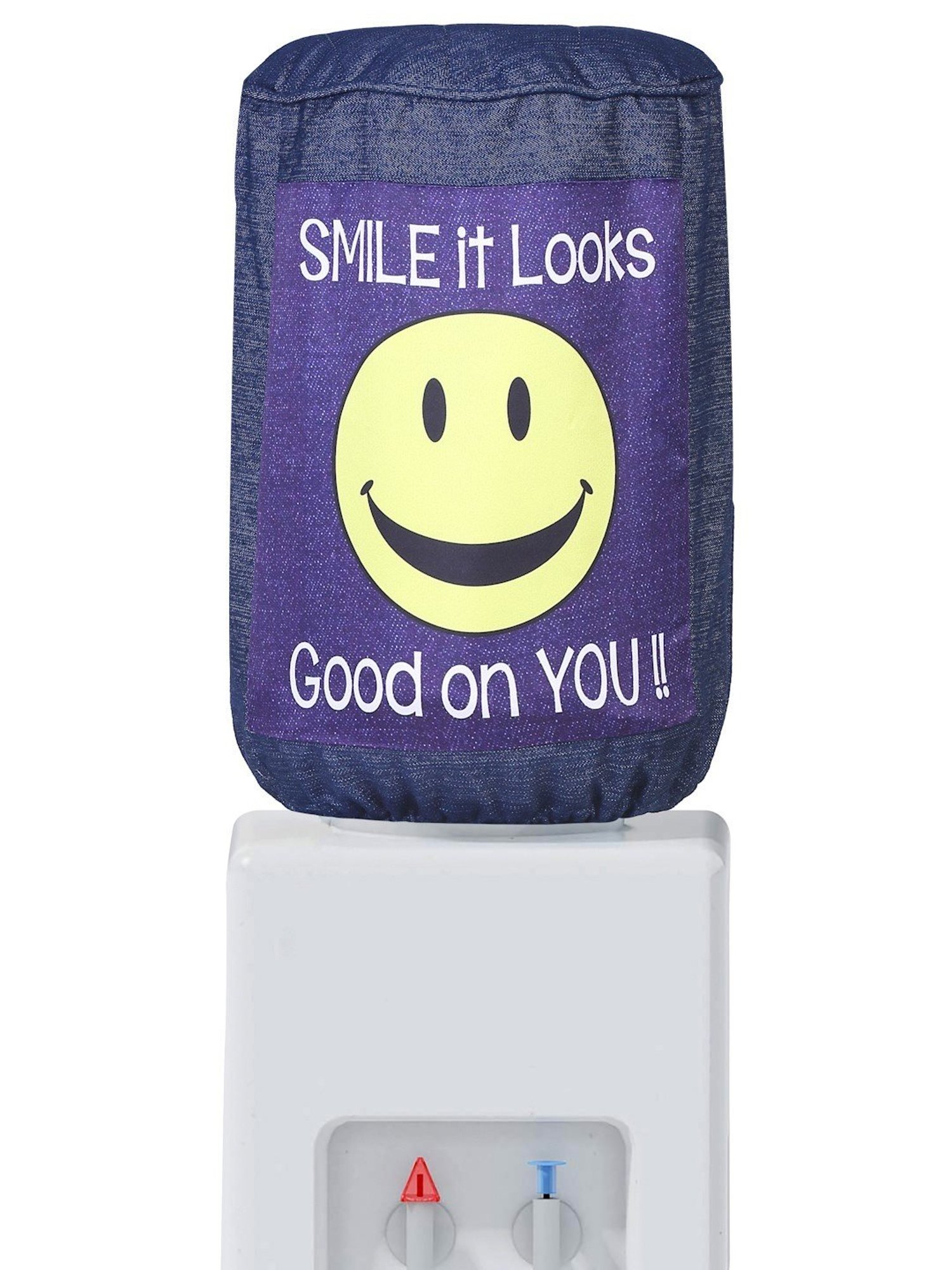 Swayam Printed Purple & Navyblue Cotton Water Bottle Cover for 20 Liter Jar