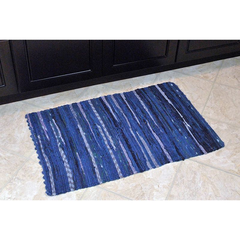 20"x34" Medallion Accent Kitchen Rug Blue - Threshold™