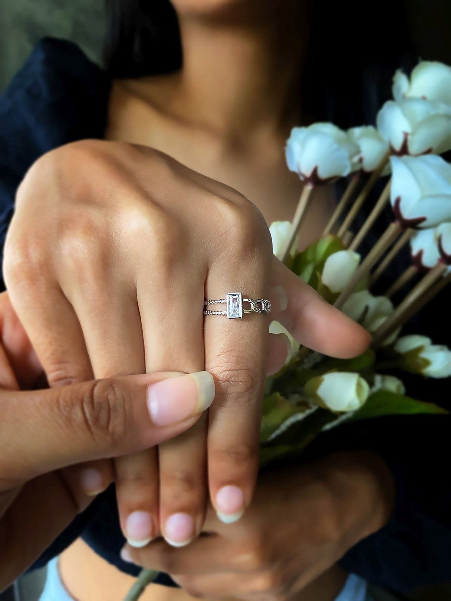 Silberry 92.5 Sterling Silver Eclipse Ring