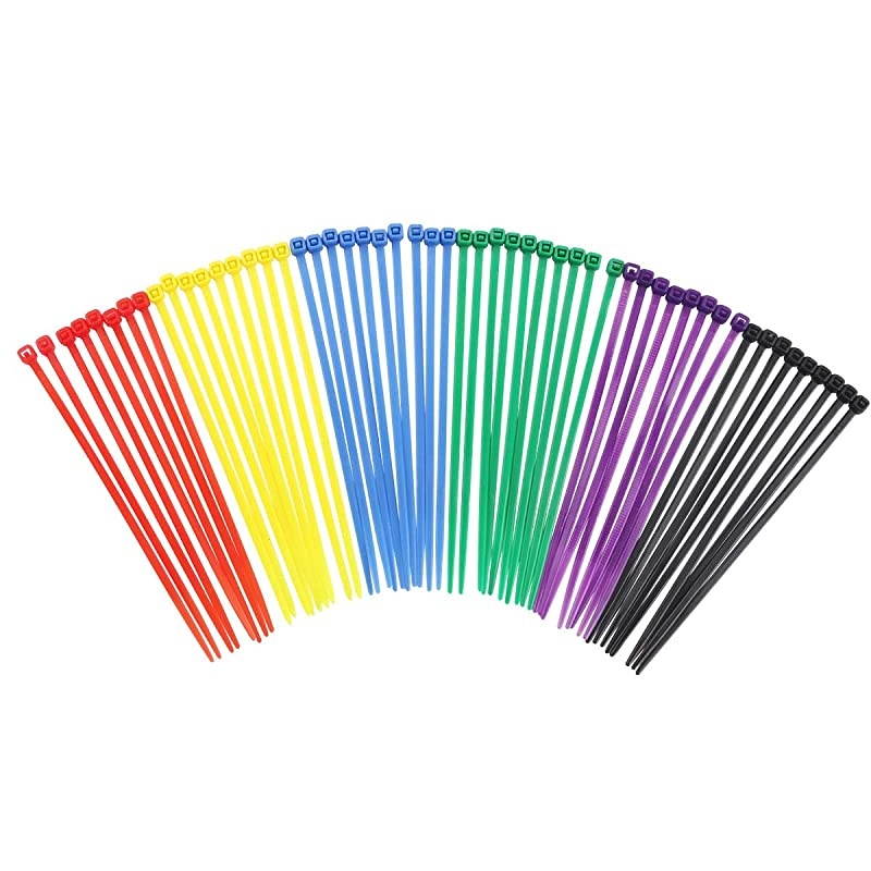 Inch MultiPurpose Nylon SelfLocking Cable Zip Ties 6 COLOR SET Sorted 80 Pieces 25mm Width 100mm Length