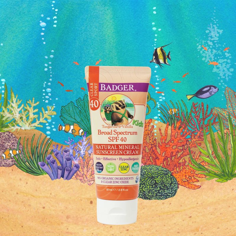 Badger Mineral Kids Sunscreen Cream - SPF 40 - 2.9 fl.oz