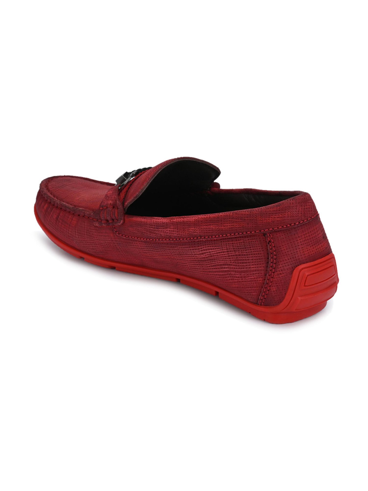Hitz Men's Red Casual Loafers