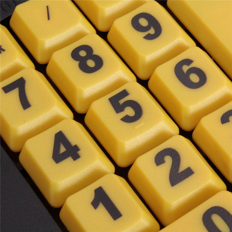 High Contrast Yellow Keys Black Letter ABS Professional Large Print Elderly USB PC Computer Game Gaming Keyboard For Old People