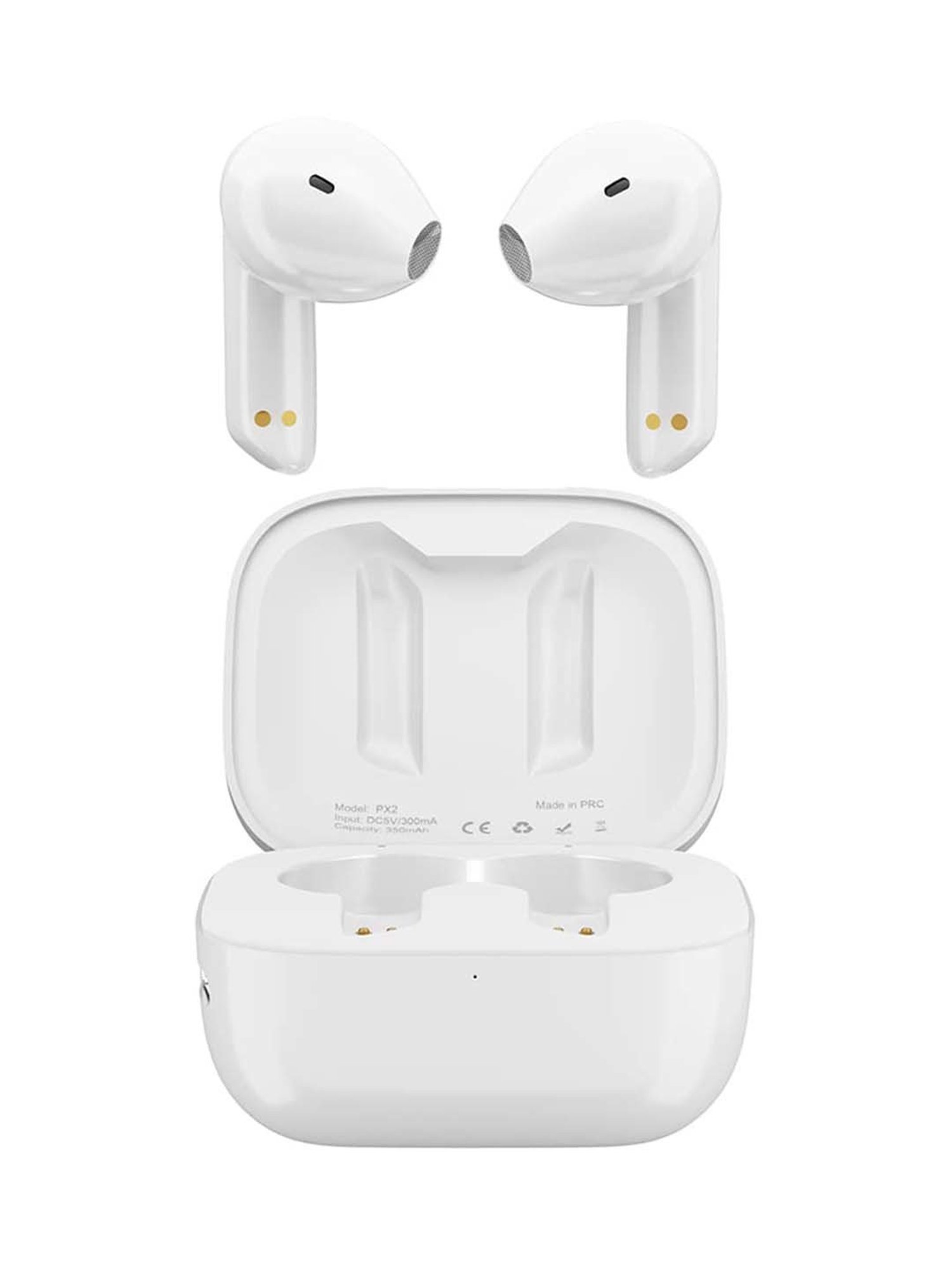 Maxx PX2 Truly Wireless Earbuds with IPX6 Water and Sweat Resistant (White)