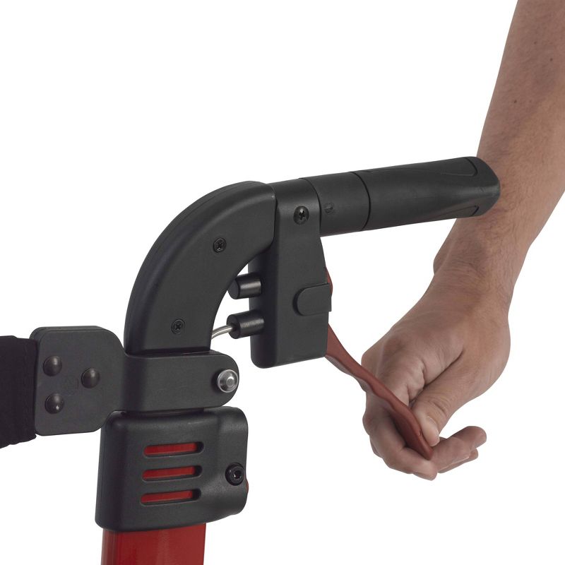 Drive Medical Nitro Euro Style Walker Rollator, Red