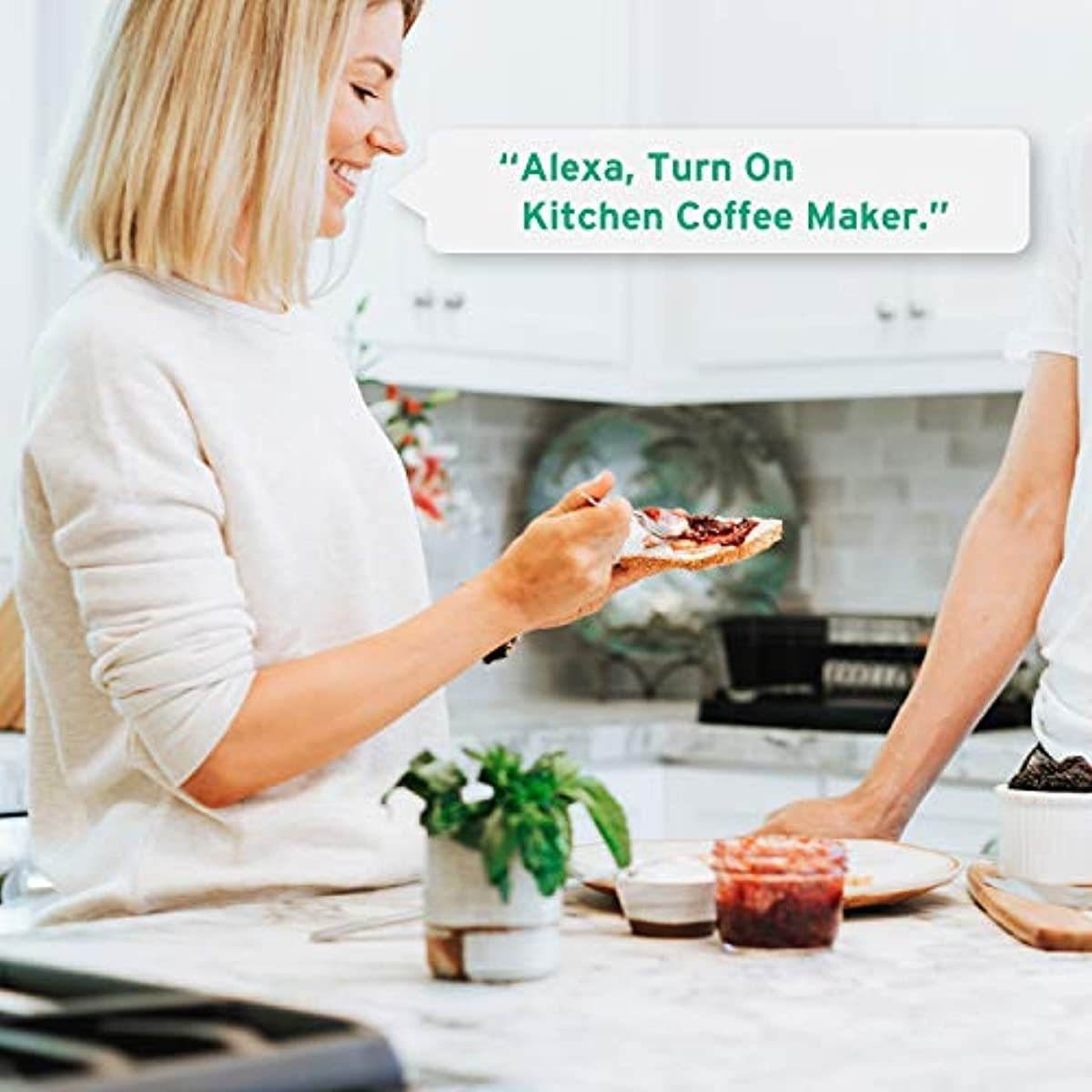 Etekcity ESW15 WiFi Energy Monitoring Smart Plug, Works with Alexa and Google Home, Compact Size, 15 Amp, White, 2 Pack