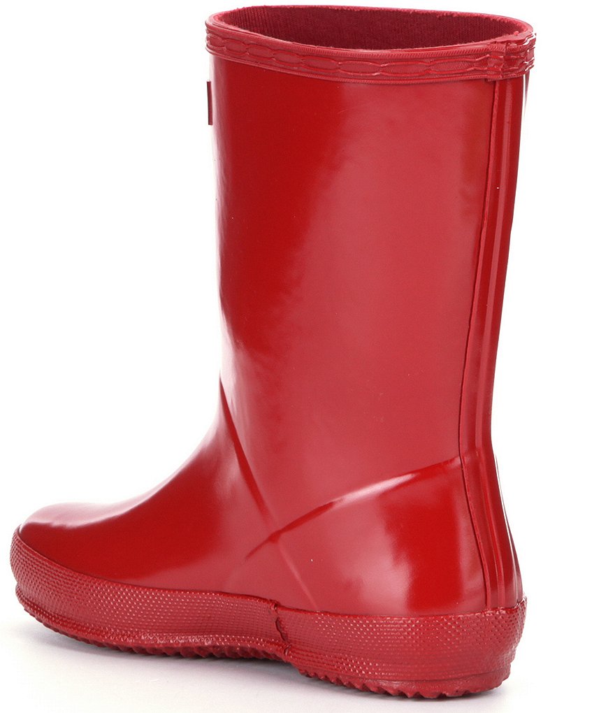 Hunter First Gloss Kids' Waterproof Rain Boots (Infant)
