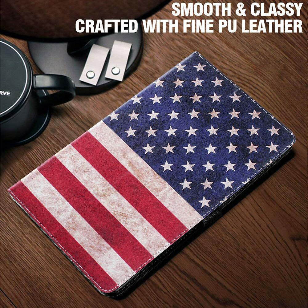 Galaxy Tab S4 10.5 Tablet Case,Poetic [SlimFolio] Leather Cover American Flag