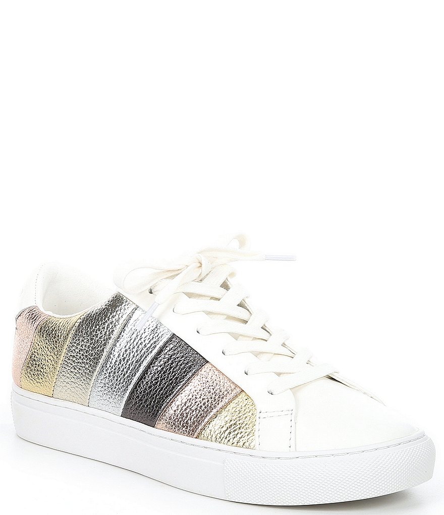 Kurt Geiger London Lane Metallic Stripe Lace-Up Sneakers