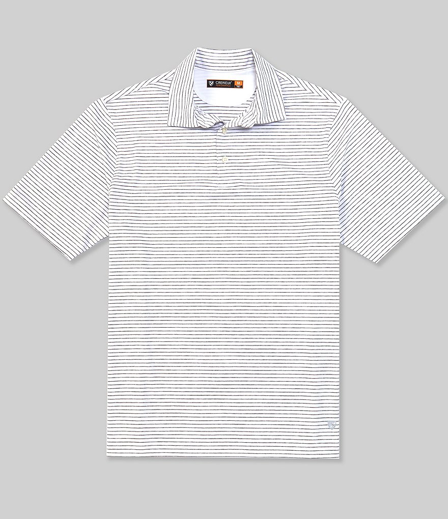Cremieux Thin Stripe Performance Short-Sleeve Polo Shirt