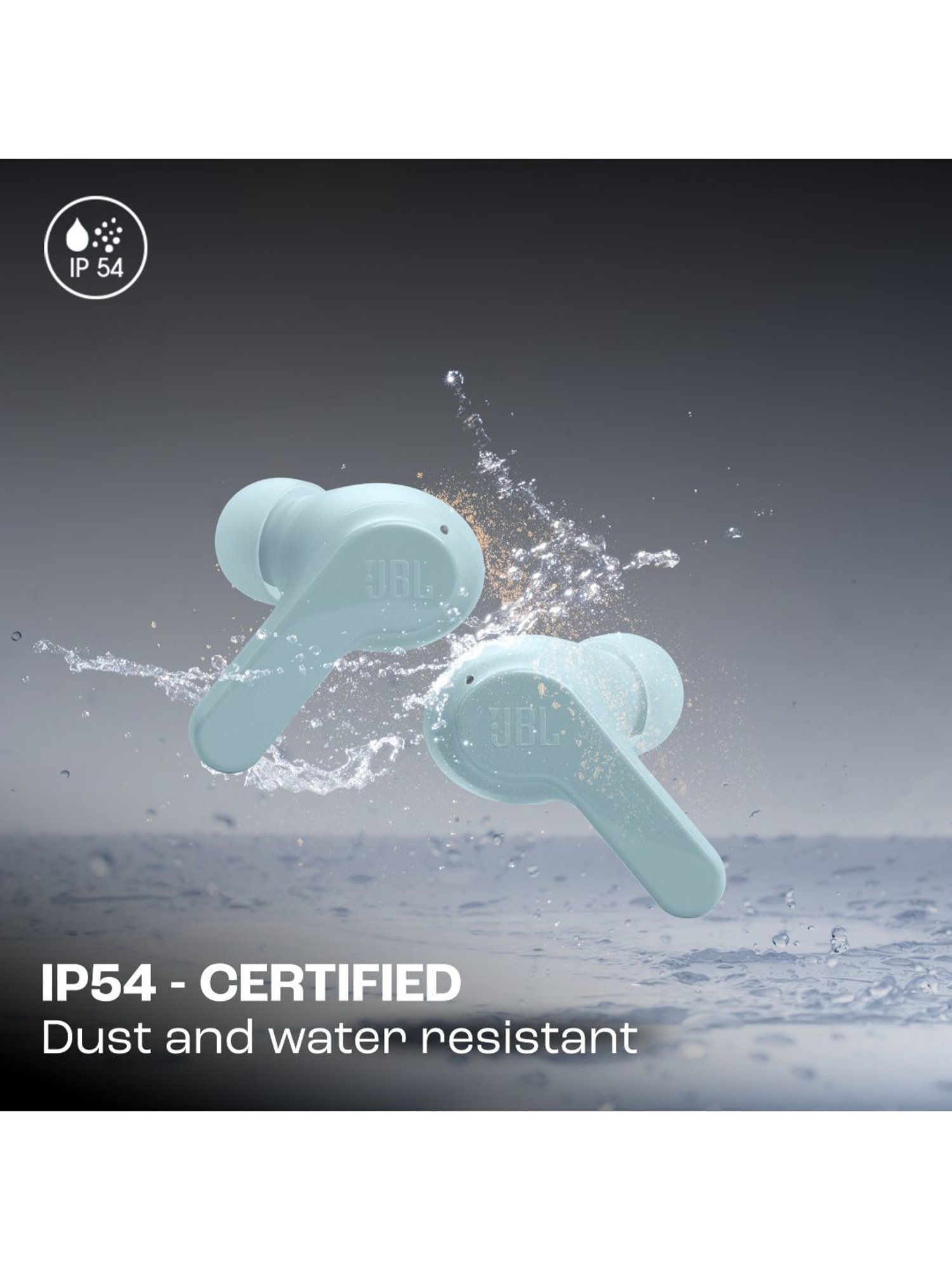 JBL Wave Beam TWS, 32Hr, Deep Bass, Dual Mode, Quick Charge, IP54, Smart Ambient & TalkThru (Mint)