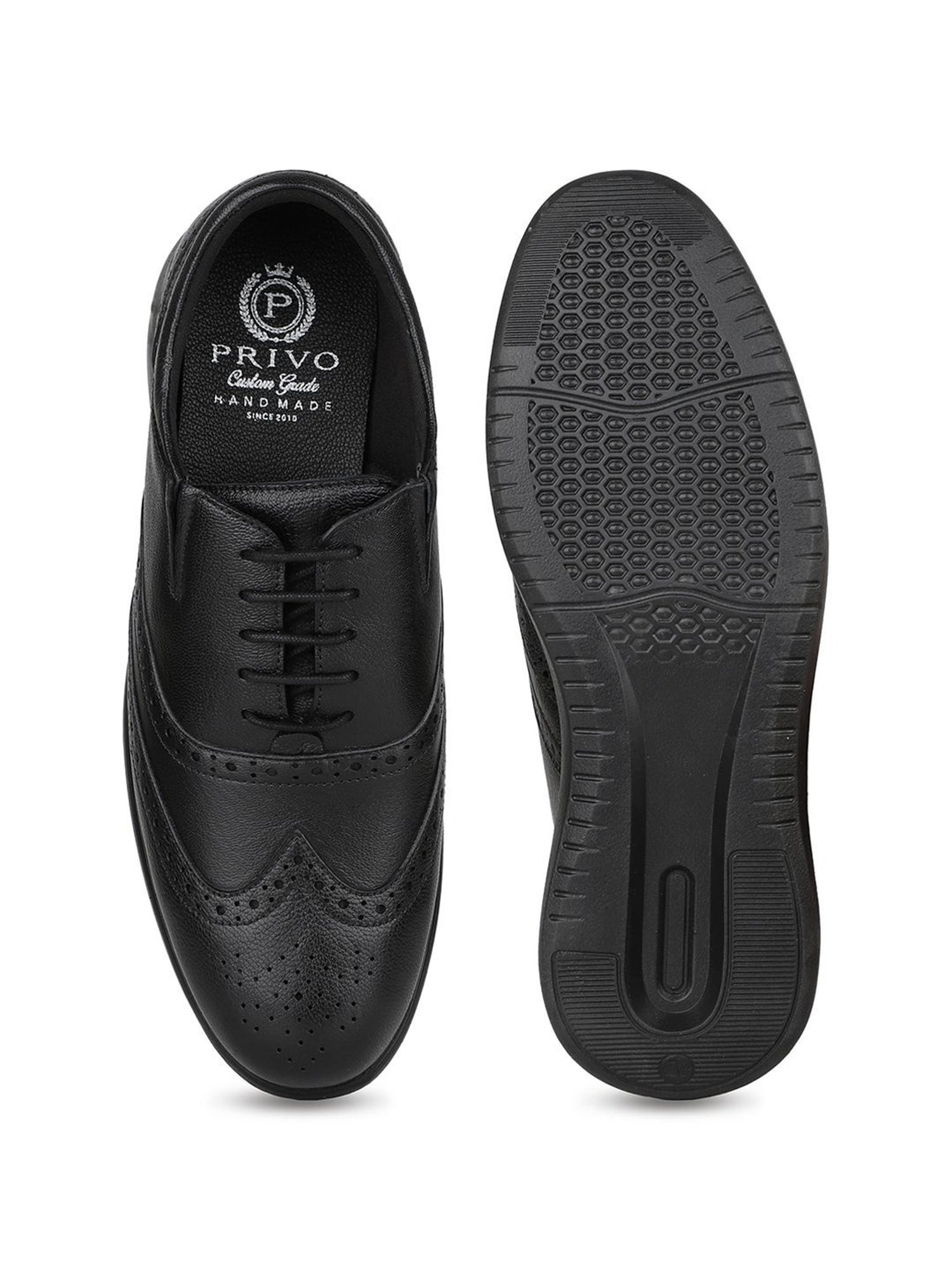 Privo by Inc.5 Men's Black Brogue Shoes