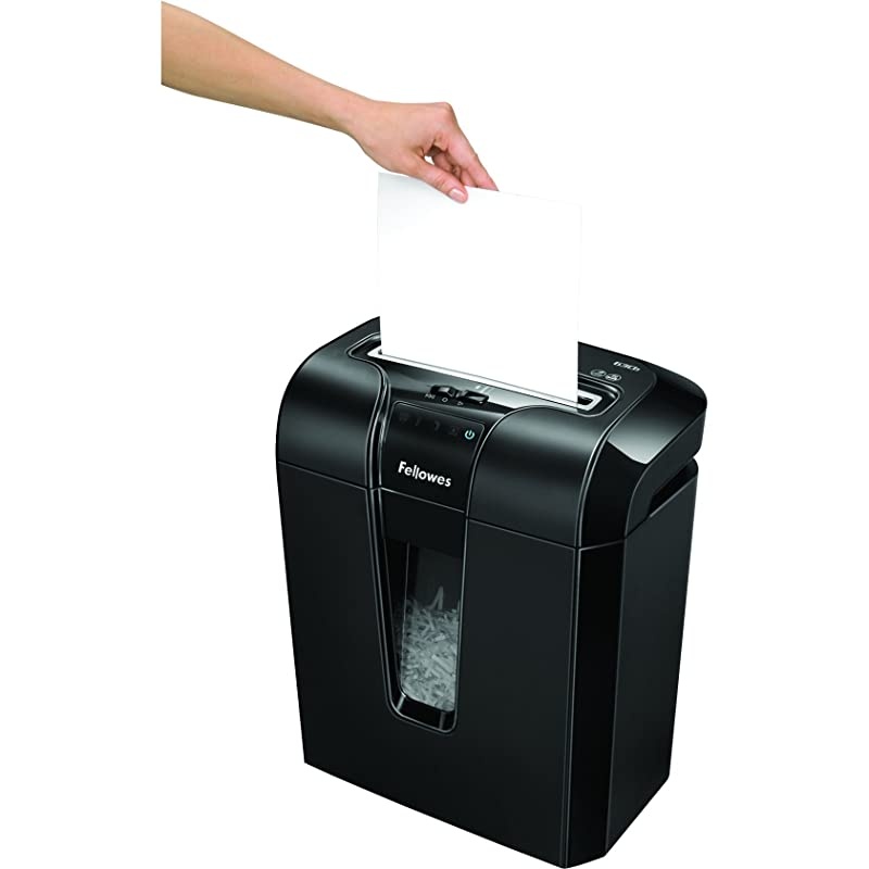 Powershred 63Cb 10Sheet CrossCut Paper and Credit Card Shredder with Jam Blocker Technology 4600001Black