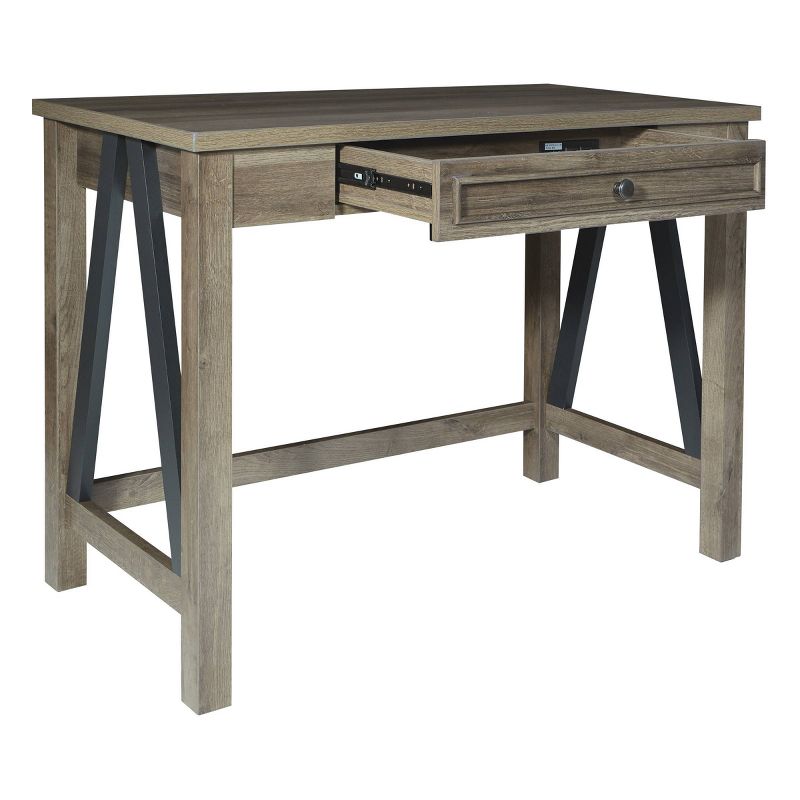 42" Braydon Writing Desk Gray Oak - OSP Home Furnishings