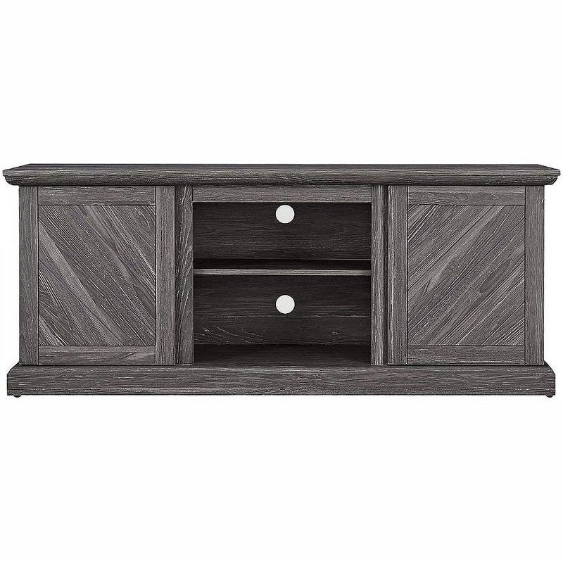 Rosemark 3 Door Media Credenza TV Stand for TVs up to 66" Gray - Treasure Trove Accents
