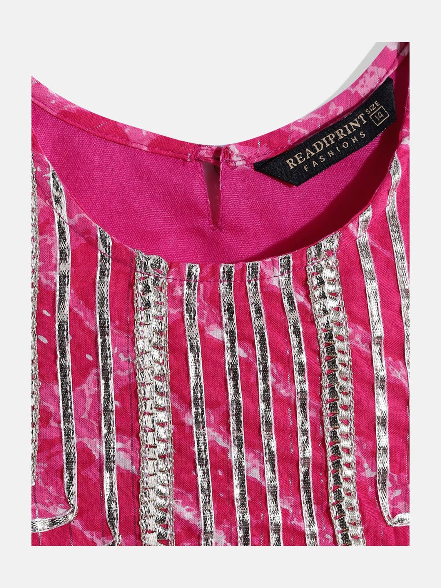 A Little Fable Kids Blue Printed Lehenga with Choli & Dupatta