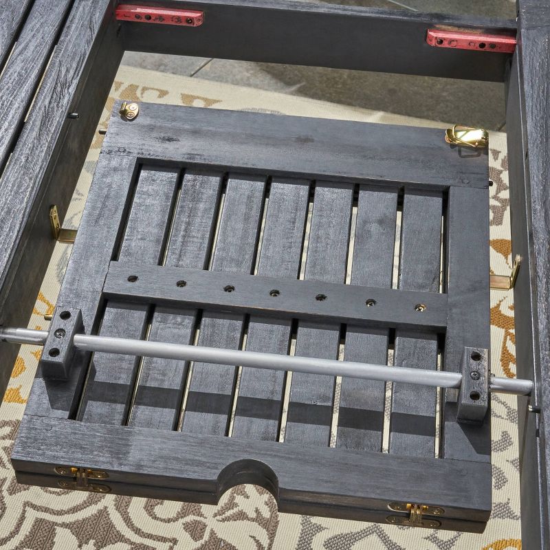 Circi 5pc Outdoor Dining Set - Black and Charcoal - CosmoLiving by Cosmoplitan