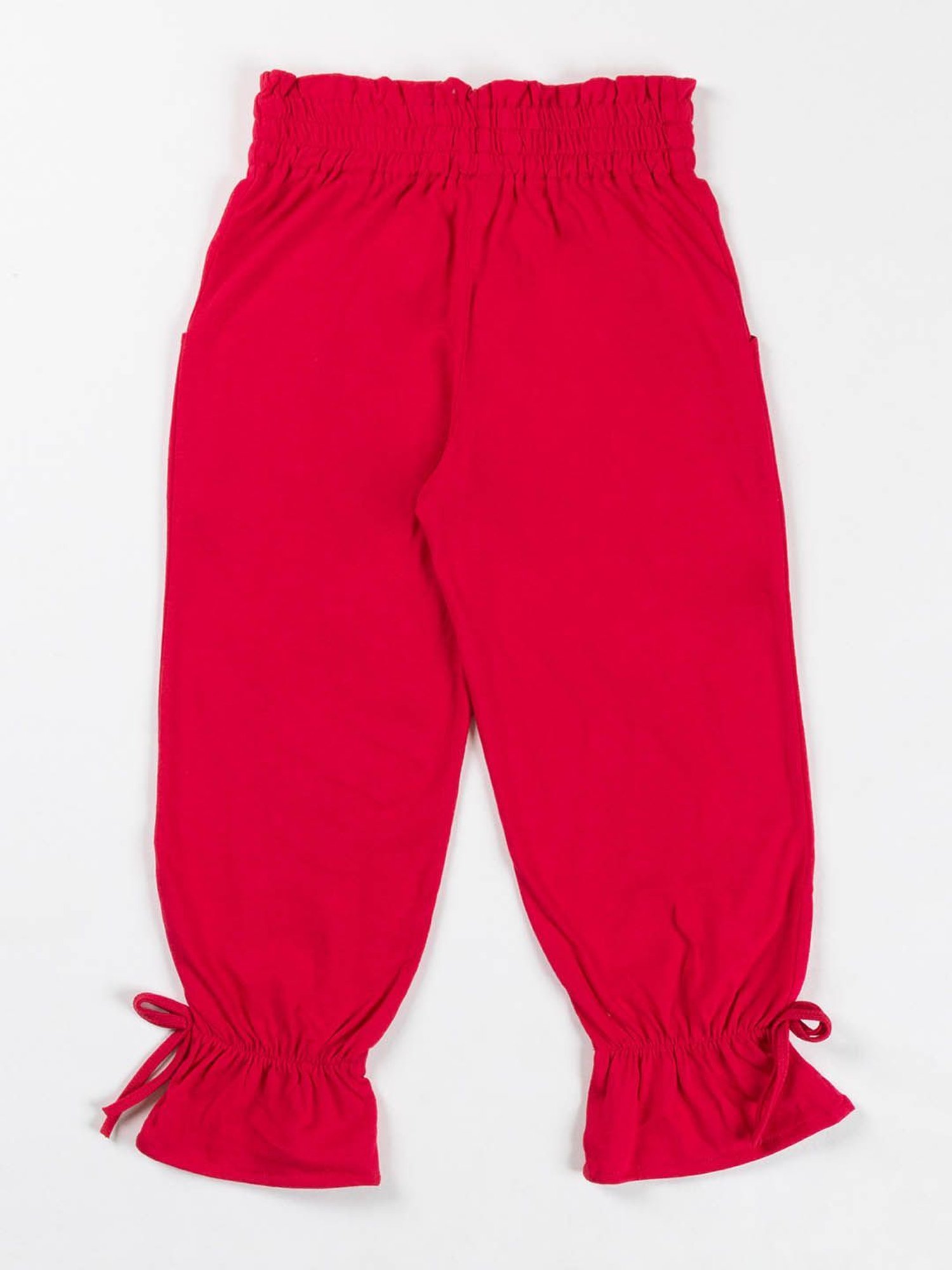 NINS MODA Girls Red Solid Capri