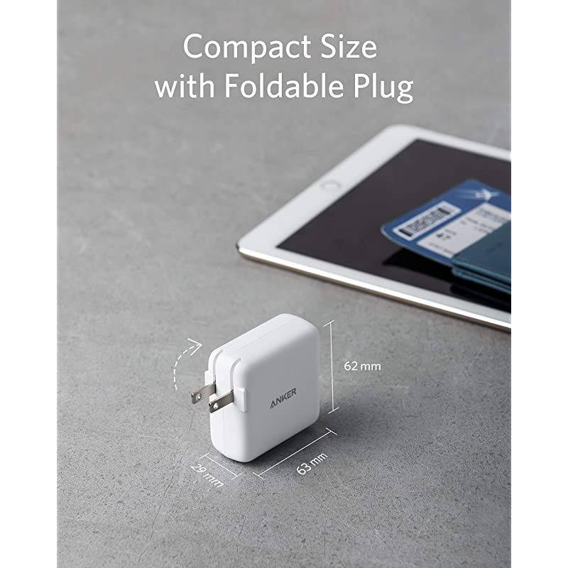 USB C Charger  36W 2Port PIQ 30 Type C Wall Charger PowerPort III Duo Foldable Plug Power Delivery for iPhone 1111 Pro11 Pro MaxXRXsMaxX Galaxy Pixel iPad Pro and More