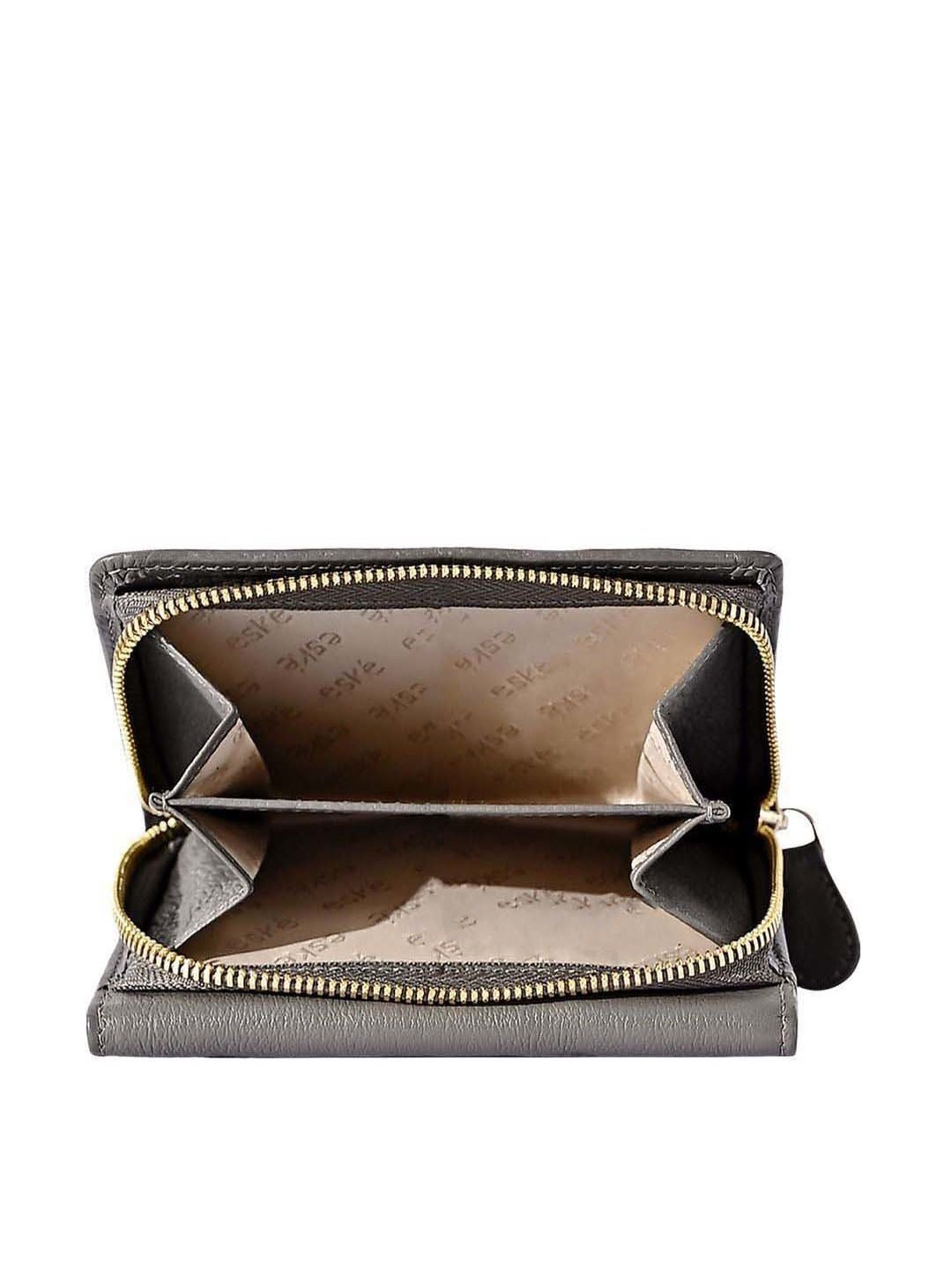 Louis Philippe Brown Casual Leather Money Clip Wallet for Men