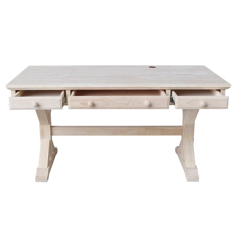 Executive Desk With Canyon Base Unfinished - International Concepts