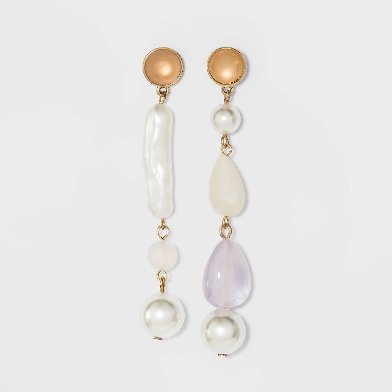 Open Drop Hoop Earrings - Universal Thread™ Gold