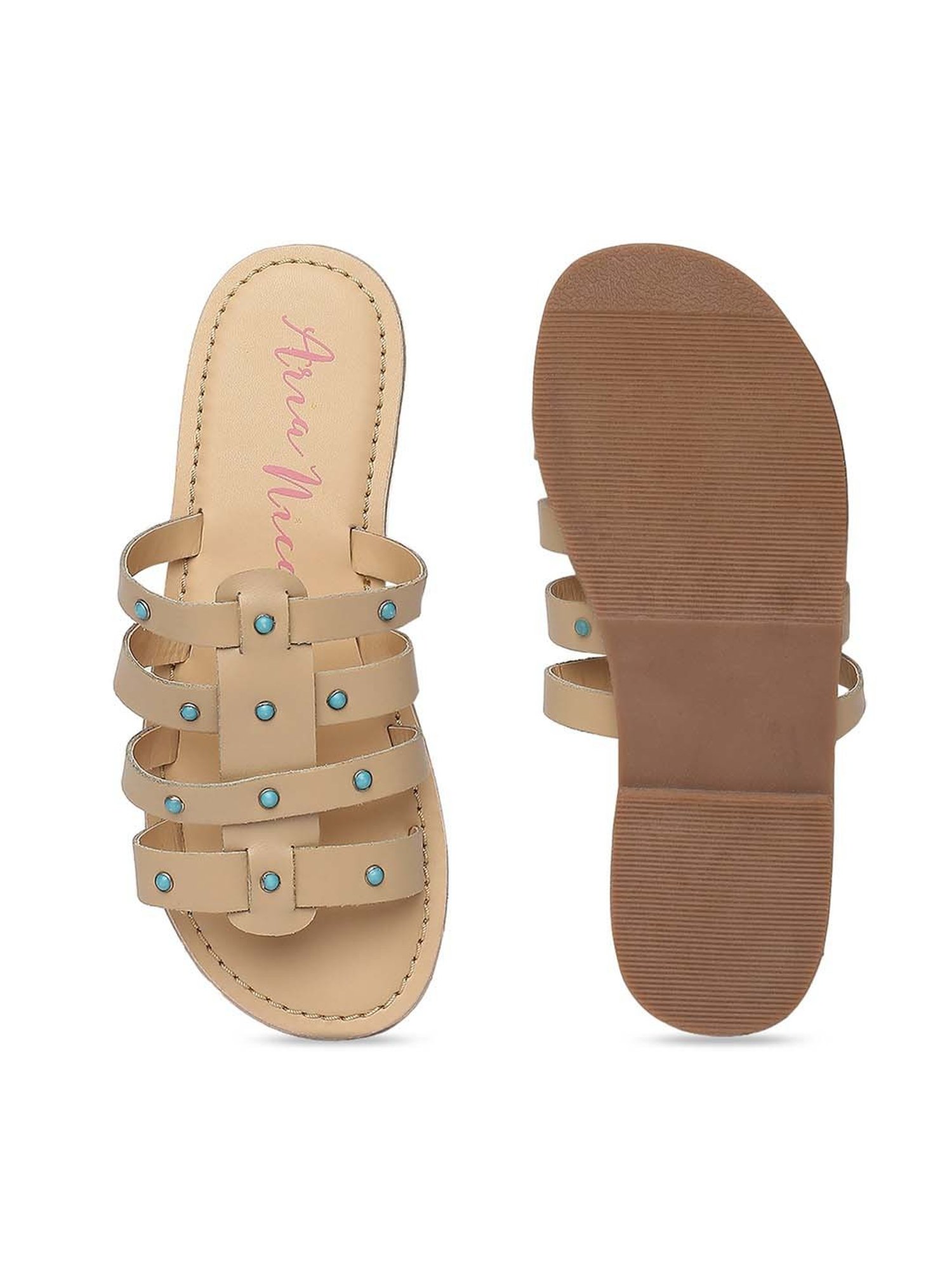 Aria Nica Kids Slay Beige Casual Sandals
