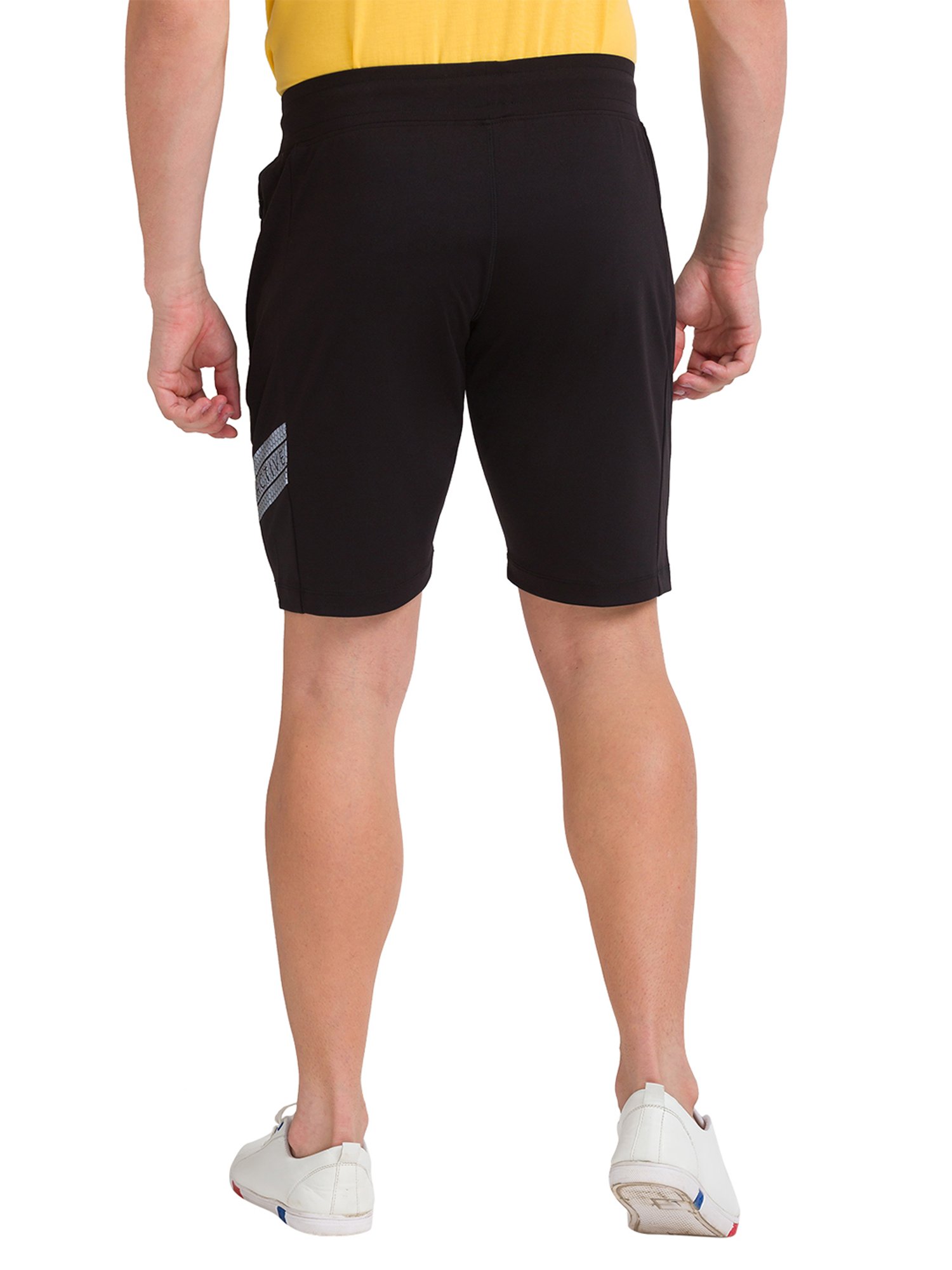 Parx Black Regular Fit Shorts