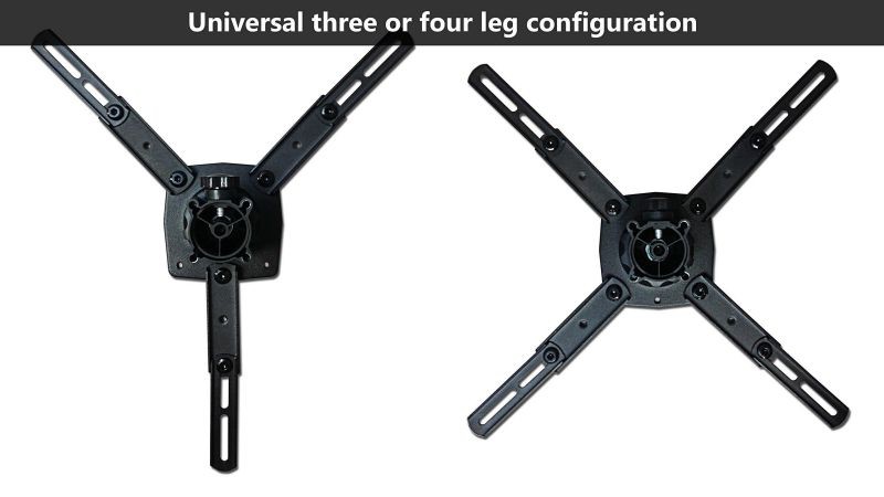 STR-MOUNTSB Silver Ticket Products LCD/DLP Low Profile Universal Projector Mount 3" Small, Black