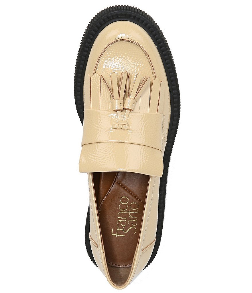 Franco Sarto Jack Kiltie Fringe Tassel Patent Loafers