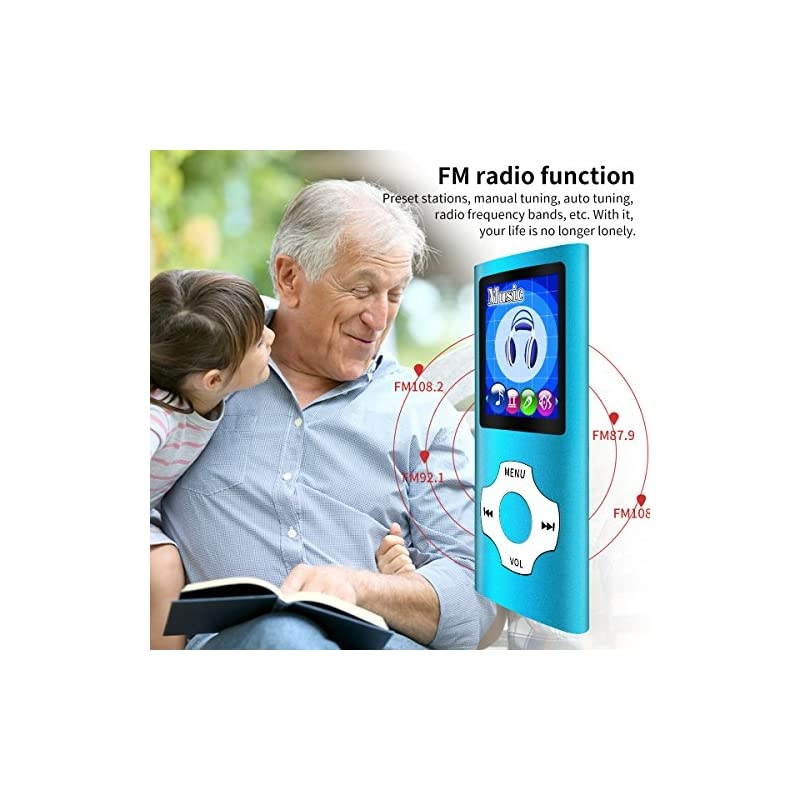 Support TF Card USB Port Slim Small Multi-Lingual Selection 1.8 LCD Portable MP3/MP4, MP3 Player, MP4 Player, Video Player, Music Player, Media Player, Audio Player Blue