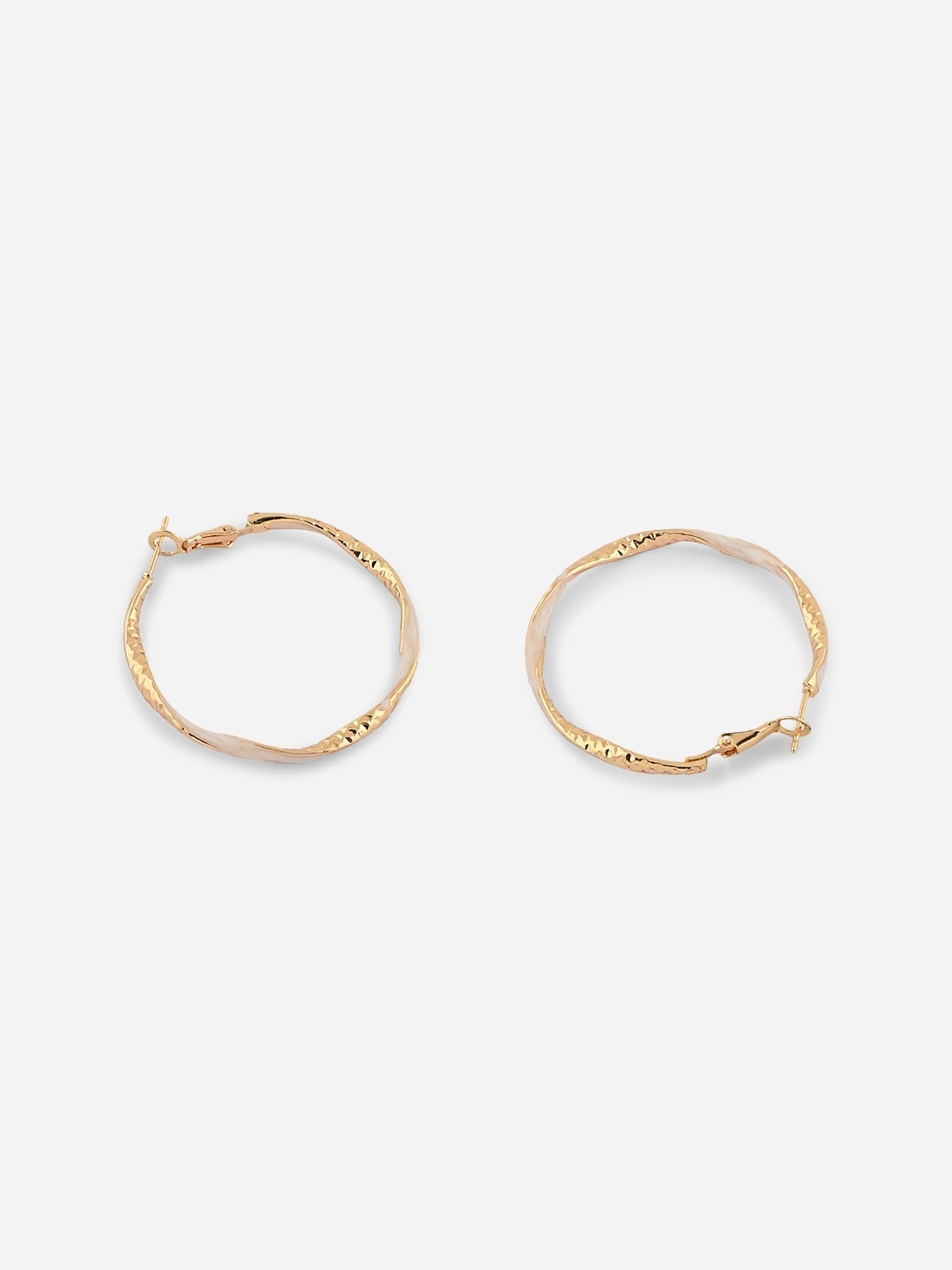 ToniQ Gold Korean Circular Hoop Earrings for Women