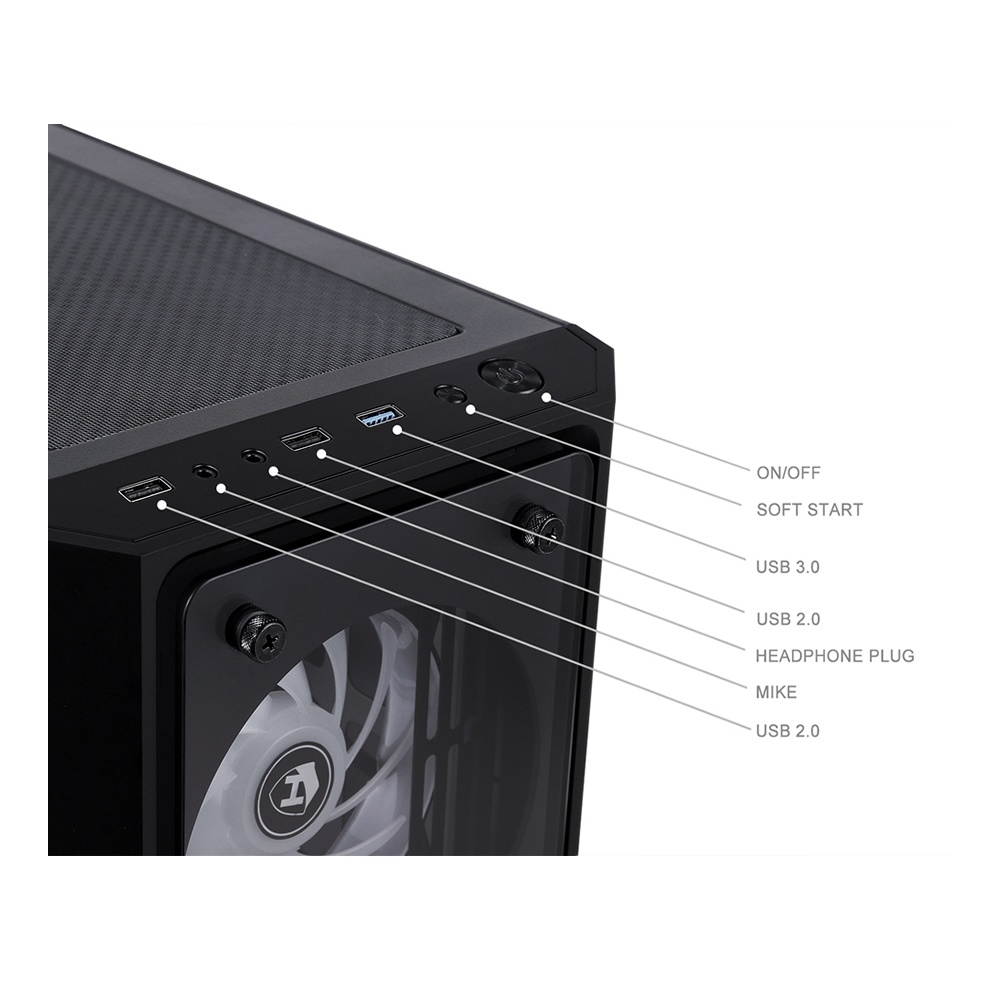 HAJAAN Wind W50 Gaming Desktop Tower PC - AMD Ryzen 5 3500X Hexa-Core Processor 3.6GHz, 32GB DDR4 RAM, 1TB SSD+1TB HDD, Nvidia GeForce GTX 1050 Ti 4GB, WIFI Windows 10 Home, NEW