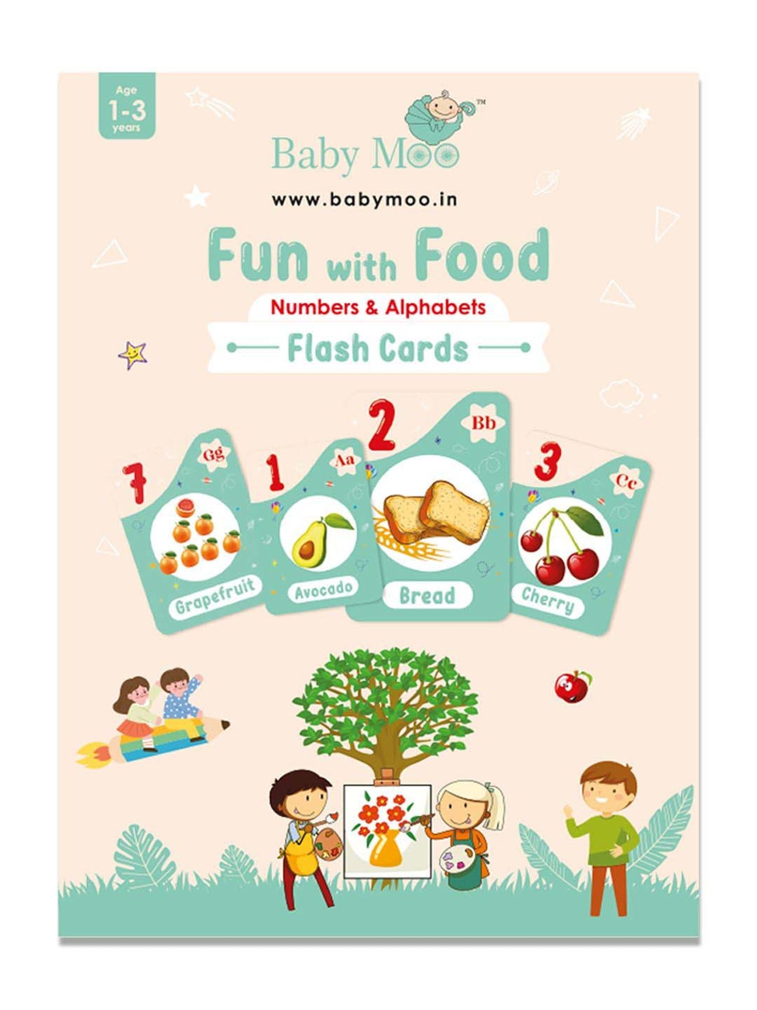Baby Moo Kids Green Flash Cards